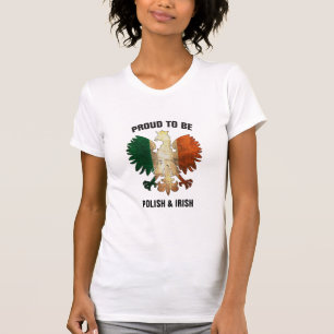 Camiseta Orgulhoso ser polonês & irlandês
