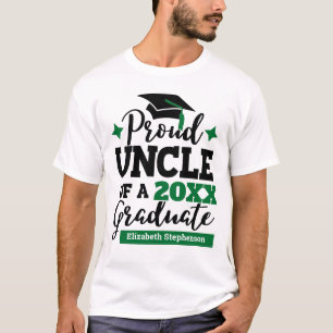 Camiseta Orgulhoso Tio 2022 formando verde-preto
