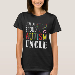 Camiseta Orgulhoso Tio Quebra-cabeça Especial Autismo Consc