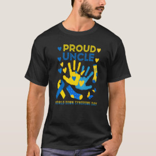 Camiseta Orgulhoso Tio T21 Dia Mundial da Consciência da Sí