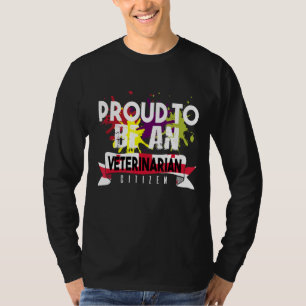 Camiseta Orgulhoso veterinário cidadão Profissão profission