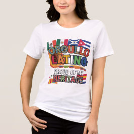 Camiseta Orgullo Latino: Orgulhoso de minha herança