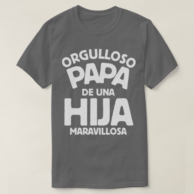 Camiseta Orgulloso papa de una hija maravillosa regalo para (Frente do Design)