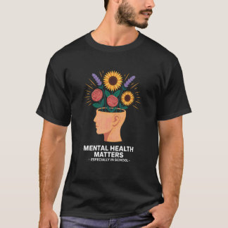 Camiseta Orientador Escolar de Saúde Mental Conscientização