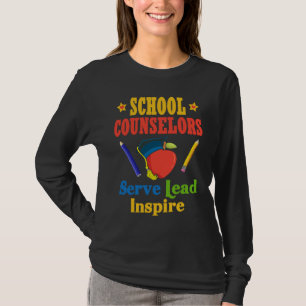 Camiseta Orientadores Escolares Servem Lideram Inspiram Amo
