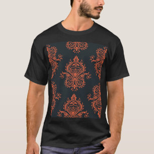Camiseta Oriental damask: padrão de colheita mediterrânico.