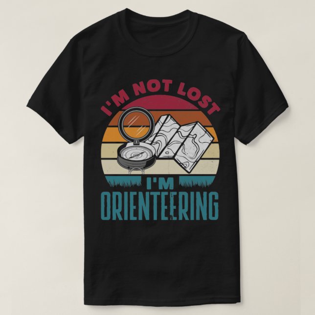 Camiseta Orienteer Runner Rodando Orienteering (Frente do Design)