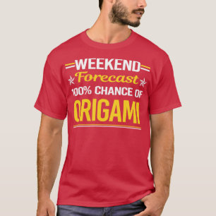 Camiseta Origami 100 de Previsão de Fim de Semana