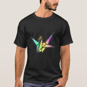 Camiseta Origami Crane Bird Japonês Folheto