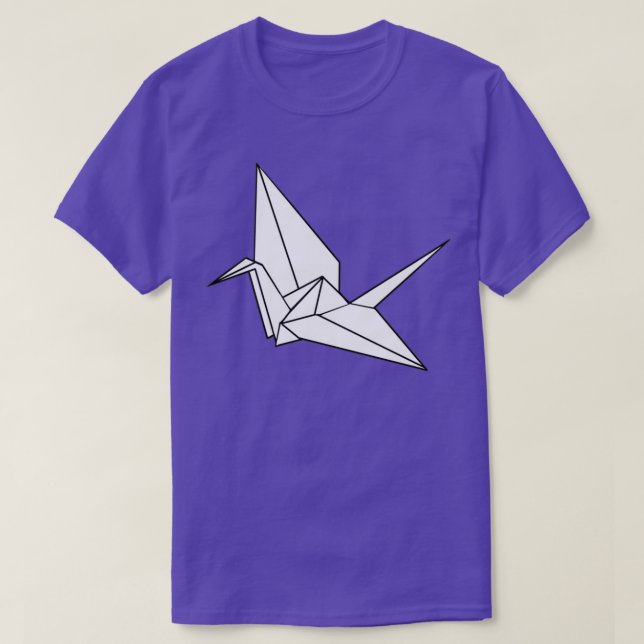 Camiseta Origami Crane White (Frente do Design)