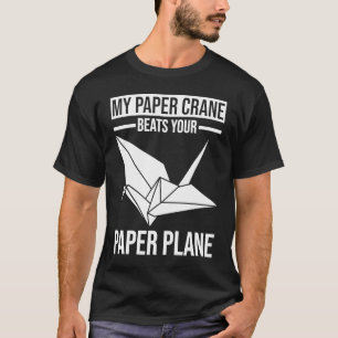 Camiseta Origami de Avião de Papel Grou