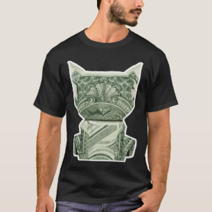 Camiseta Origami de Dinheiro de Gato
