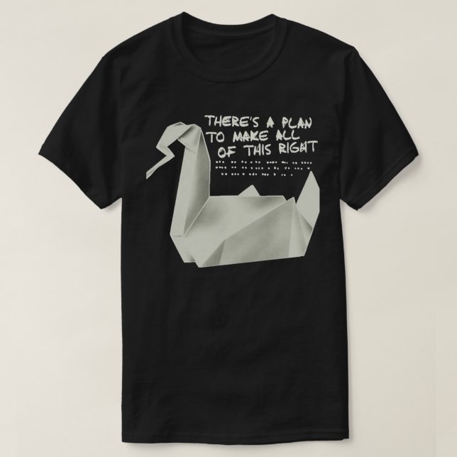 Camiseta Origami de prisão quebrada (Frente do Design)