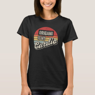 Camiseta Origami É Meu Cárdio Vintage Retro