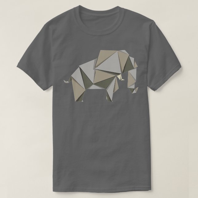 Camiseta Origami Elephant (Frente do Design)