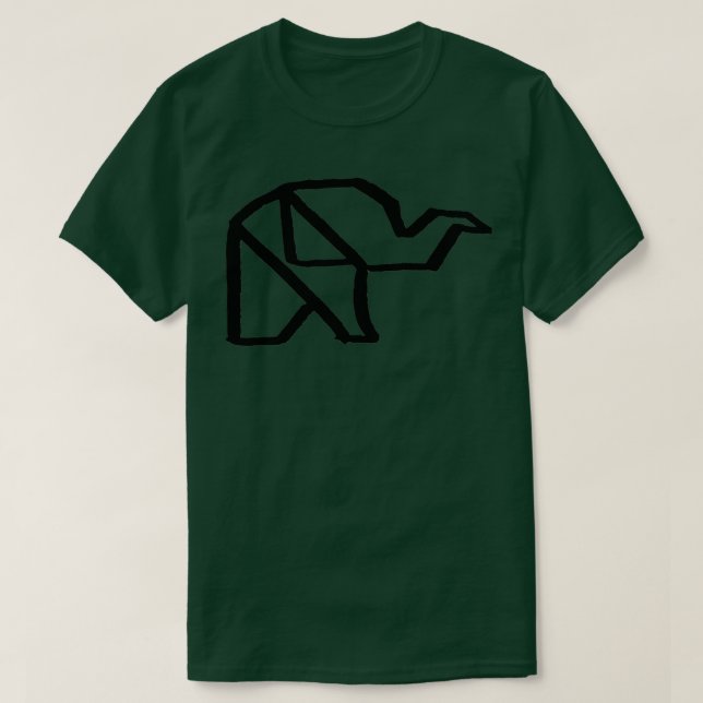 Camiseta Origami Elephant 24 (Frente do Design)