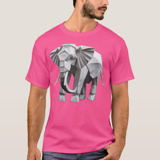 Camiseta Origami Elephant Cute Tee Design Paper Japonês