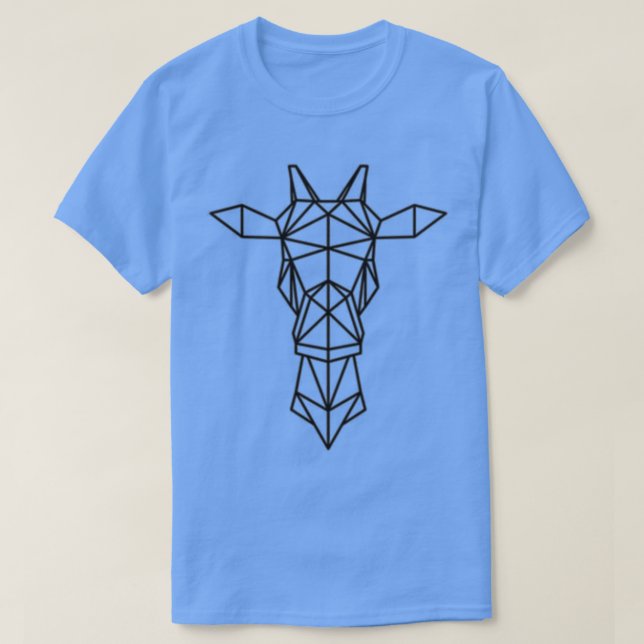 Camiseta origami giraffe 13 (Frente do Design)