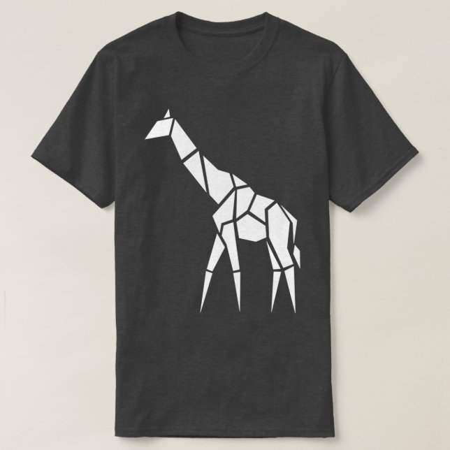 Camiseta Origami Giraffe Geométrico Giraffe (Frente do Design)