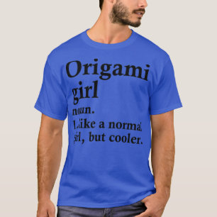 Camiseta Origami Girl Engraçada Definição De Arte Japonesa