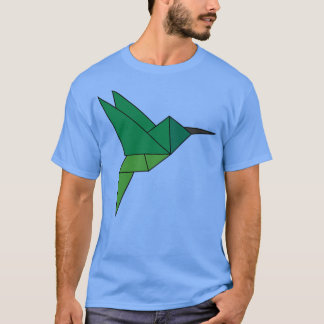 Camiseta Origami Hummingbird Geométrico