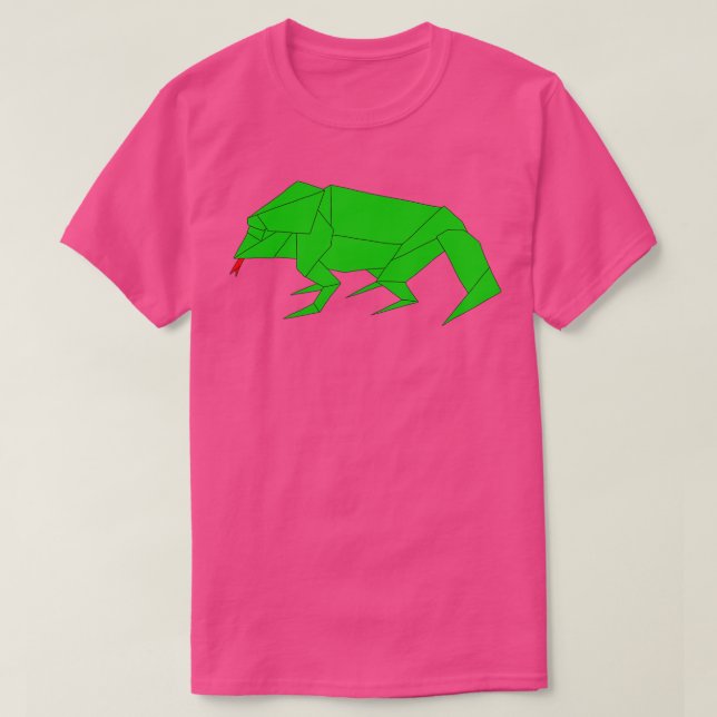 Camiseta Origami Iguana (Frente do Design)