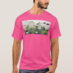 Camiseta Origami Japonês Art. Mounties Florestais Fluem