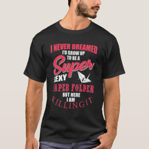 Camiseta Origami Japonês dizendo Roupa da pasta de papel