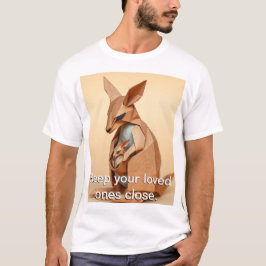Camiseta Origami Kangaroo e sua Joey