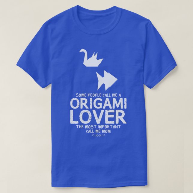 Camiseta Origami Lover Mãe Design Engraçado Para Presente (Frente do Design)