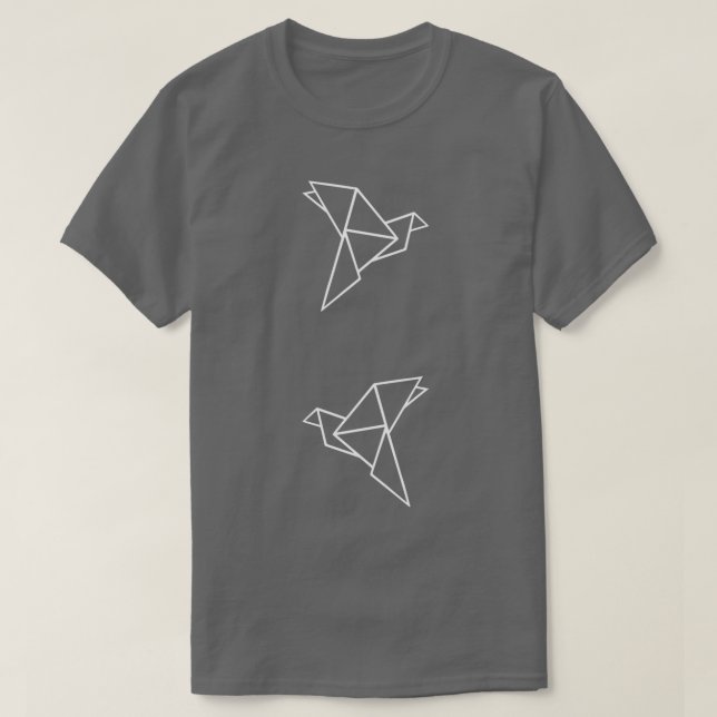 Camiseta origami negro (Frente do Design)