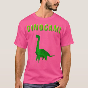 Camiseta Origami Papel Engraçado Dinossauro Brontosaurus Br