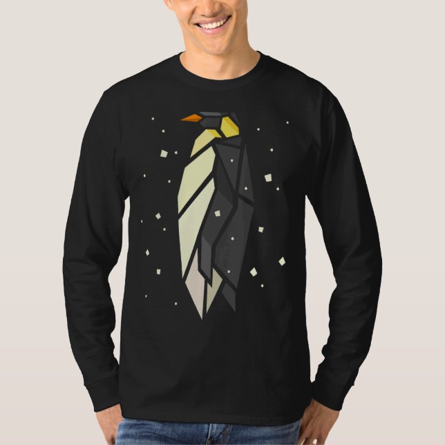 Camiseta Origami Penguin Snowing (Frente)
