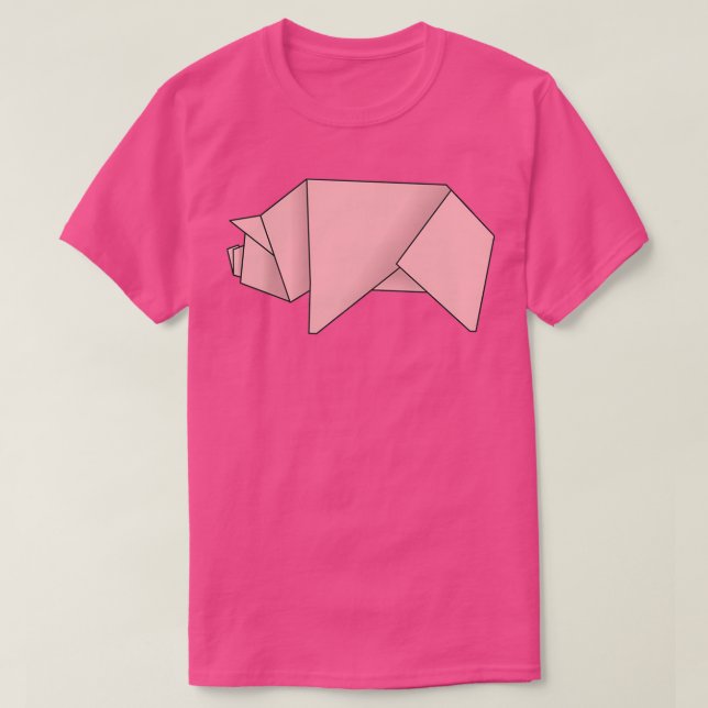 Camiseta Origami Piggy (Frente do Design)