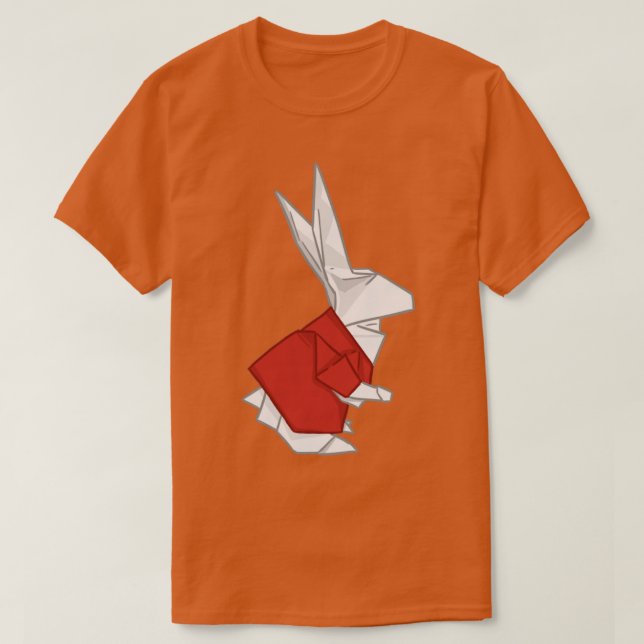 Camiseta Origami Red Bunny Bunniesmee Wonderland (Frente do Design)