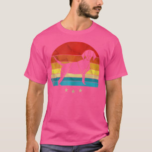 Camiseta Origami Silhout Dog Retro Sunset