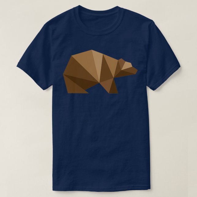Camiseta origami urso 10 (Frente do Design)