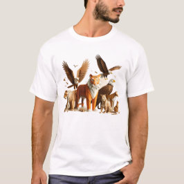 Camiseta Origami Willife Art - Design Geométrico Animal