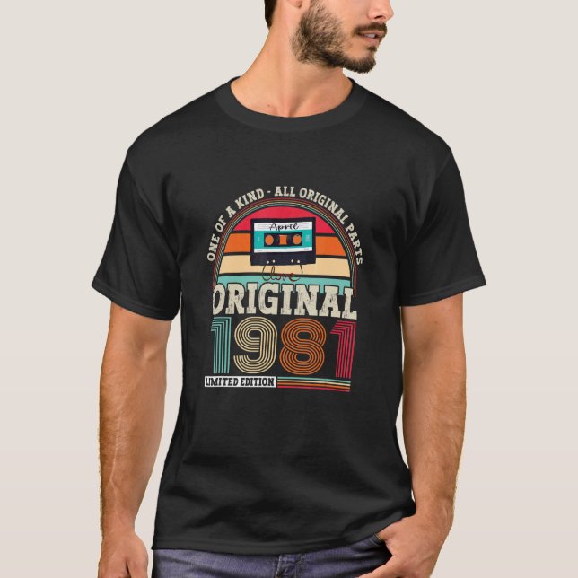 Camiseta Original 1981 41rua Aniversário De Homens E (Frente)