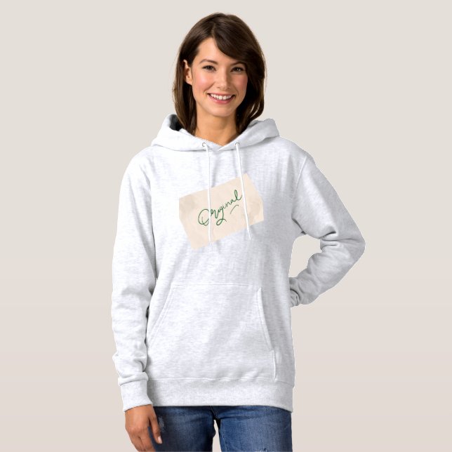 Camiseta Original 1 Ash Casaco com Capuz Feminino  (Frente Completa)