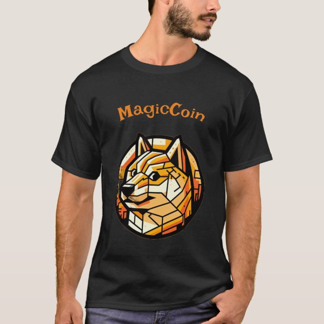Camiseta Original and elegant black cryptocurrency t-shirt. (Frente)