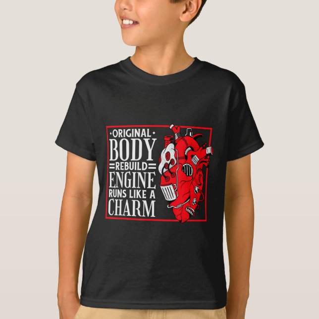 Camiseta Original Body Rebuild Engine, Open Heart Surgery A (Frente)