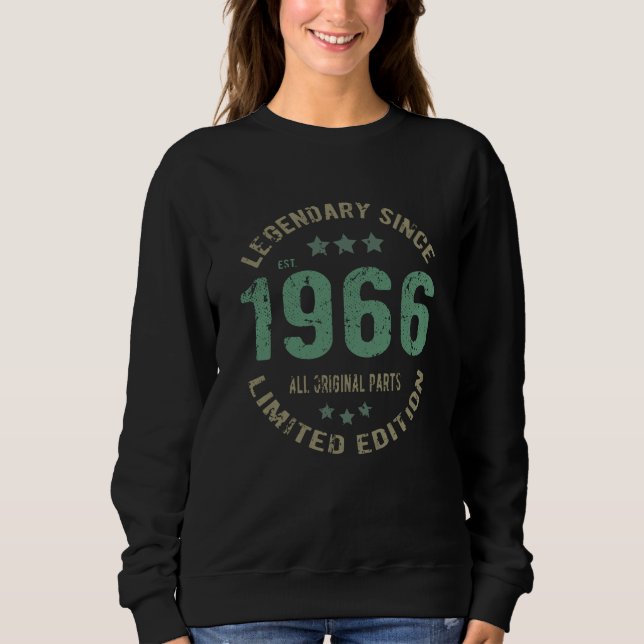Camiseta Original Desde 1966 Presente de Aniversário Lenda  (Frente)