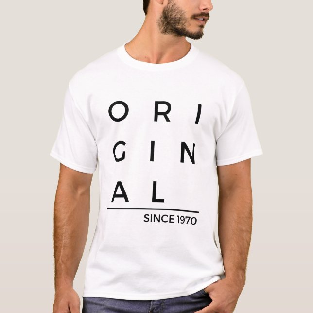 Camiseta Original Desde 1970 Ano de Nascimento (Frente)