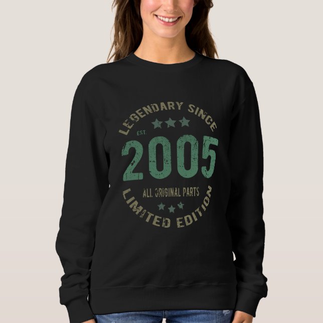 Camiseta Original Desde 2005 Presente de Aniversário Lenda  (Frente)