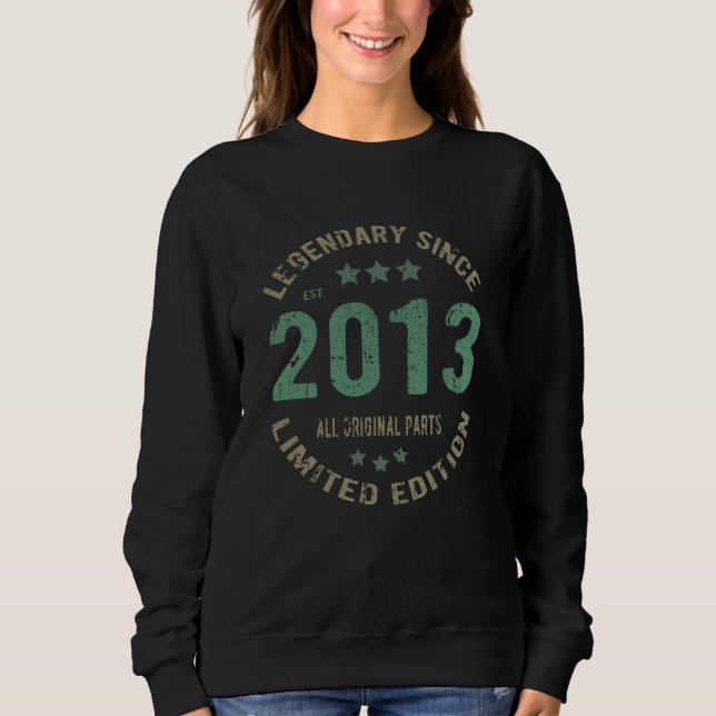 Camiseta Original Desde 2013 Presente de Aniversário Lenda  (Frente)