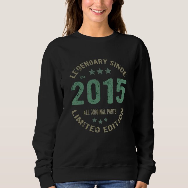 Camiseta Original Desde 2015 Presente de Aniversário Lenda  (Frente)