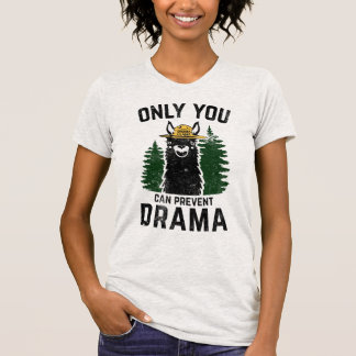 Camiseta Original Somente Você Pode Impedir Drama Llama