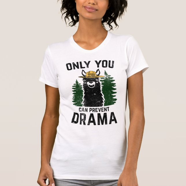 Camiseta Original Somente Você Pode Impedir Drama Llama (Frente)