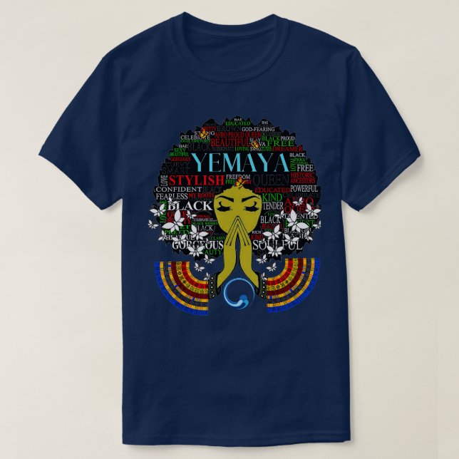 Camiseta Orisha Yemaya Deusa Do Oceano O Excelente Mot (Frente do Design)